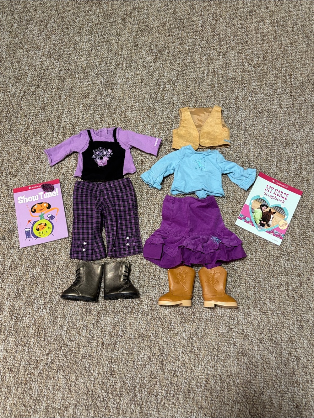 American Girl Doll Singing Star Outfit and Rustic Ranch Outfit Lot Set